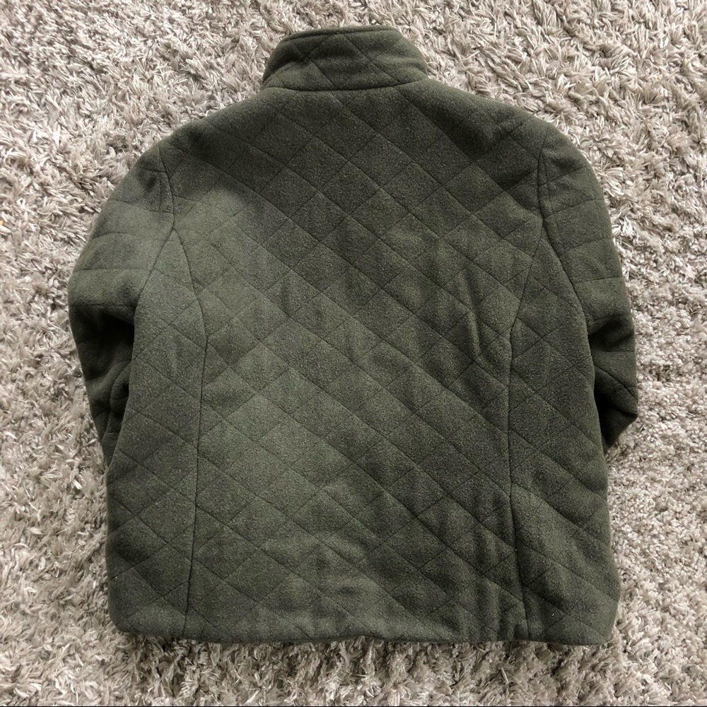 Woolrich Olive Heather Full-Zip Quilted Wool Coat, Sz XL - Picture 2 of 16